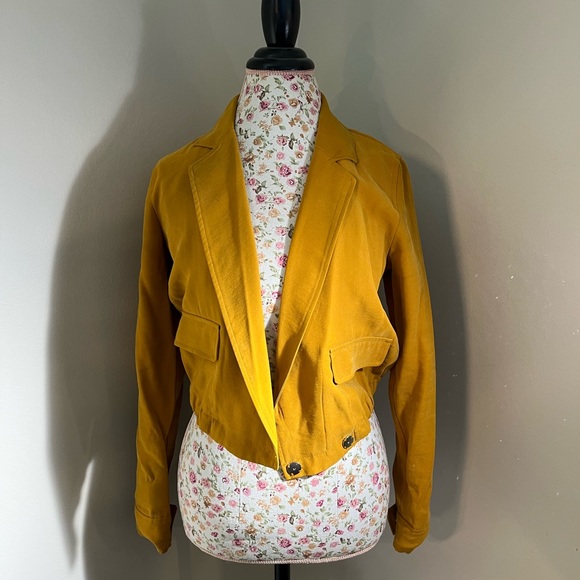 Dex mustard cropped cargo jacket - Picture 4 of 6